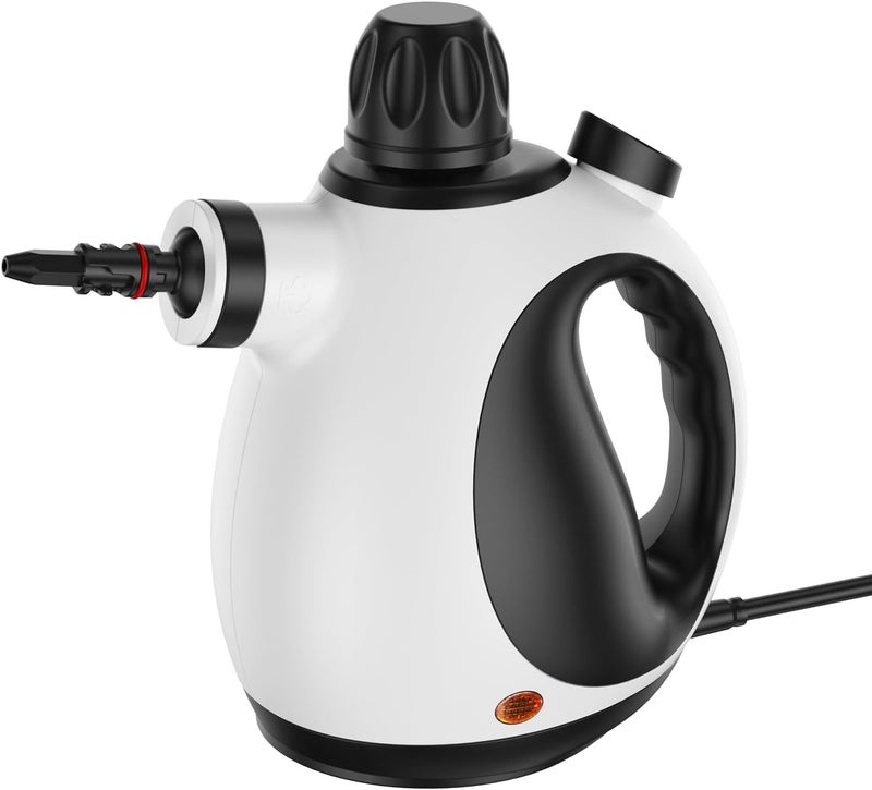 SGULNF Handheld Steam Cleaner, Pressurized Steam Cleaner with 9pcs Accessories & Safety Lock (350ml White) - Image 1